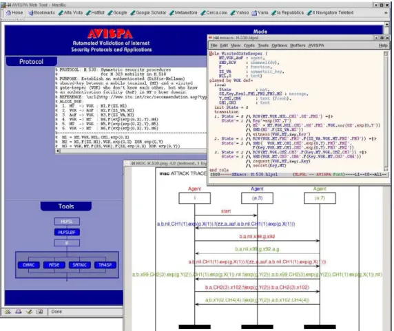 Fig. 3. A screen-shot of the AVISPA Tool in expert mode.