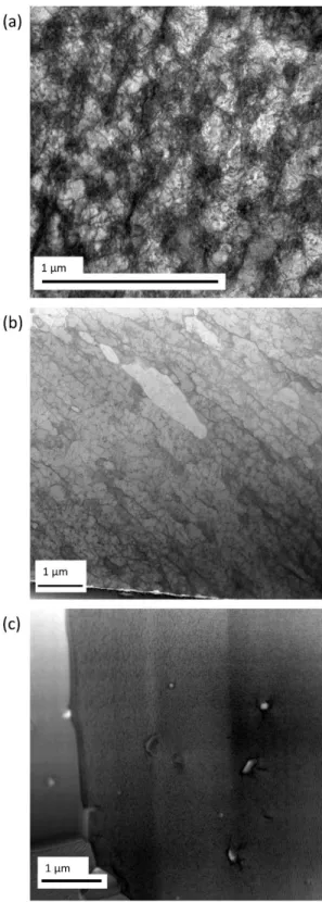 Figure 19. ABF STEM microstructural comparison between SLM Cu4.3%Sn in  the (a) as-printed condition as well as printed and heat treated at (b) 873 K 