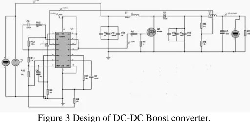 Figure 3 Design of DC-DC Boost converter. 