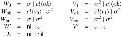 Table 7 A relation S for comparing the conﬁgurations C0, C1 of Example 3.6