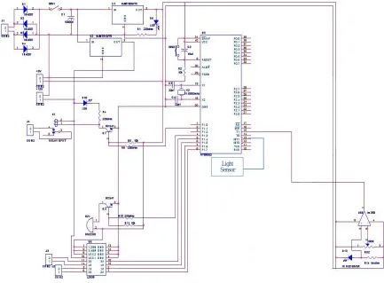 Figure 2: Circuit diagram of Fire Fighting Wireless Controlled Robot Using 8051.  