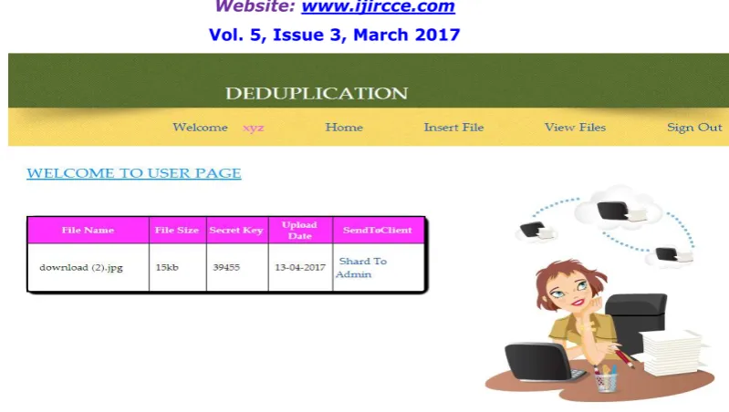 Figure 4: UI of admin module 