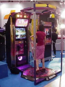 Fig. 2.1 A player at the ParaParaParadise arcade game