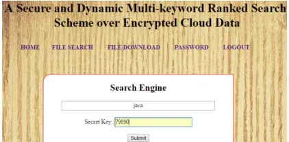 Fig 3.Users gets ranked documents and decrypt files with their decryption keys sent to email