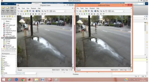 Fig 2 shows the difference between original video and deblurred video after implementing direct patch method 
