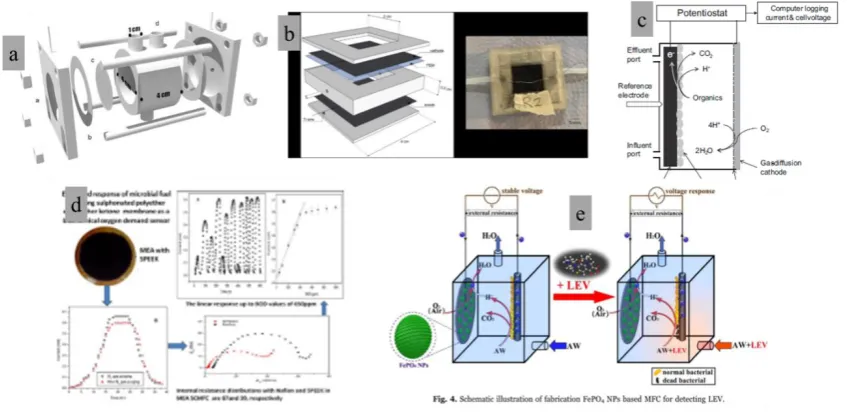 Figure 2.6 Typical bio-sensor made by air-cathode MFC  