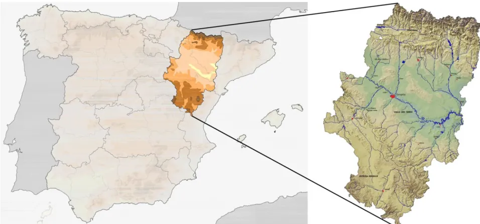Figure 1. Location. Source: Author’s own, based on data from Dirección General de Planificación Territorial, 1994 and comarcas