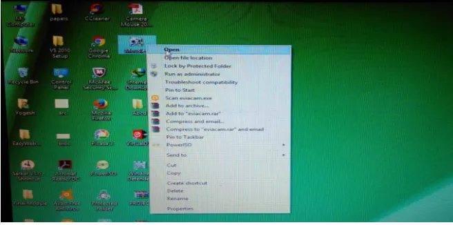 Figure 1. Screenshot for mouse pointer functions in windows  