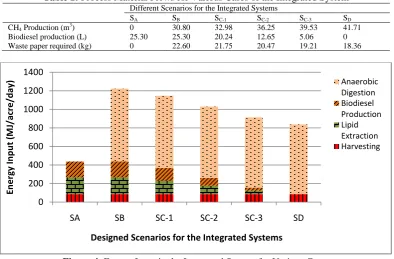 Table 1: Process Material Flows for Various Cases of the Integrated System Different Scenarios for the Integrated Systems 