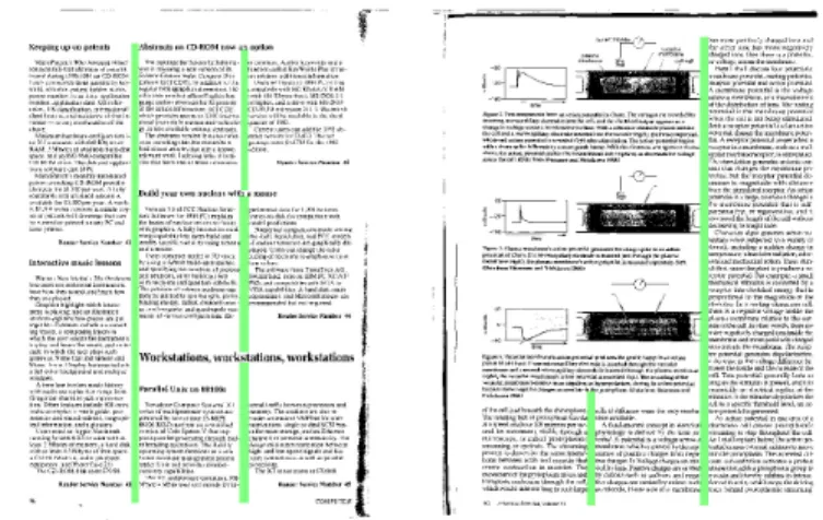 Figure 3. Example of column finding. The whitespace between the columns is identified as maximum area whitespace rectangles with a high aspect ratio and large numbers of adjacent, character-sized connected components.