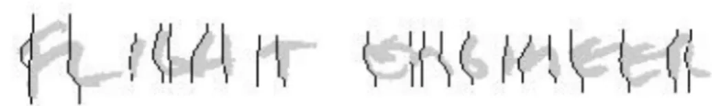 Figure 6. A dynamic programming algorithm generates character segmentation hypotheses 19 (here illustrated for the case of handprinted letters); the algorithm does not require characters to be segmentable using a straight line and hence works in the presen