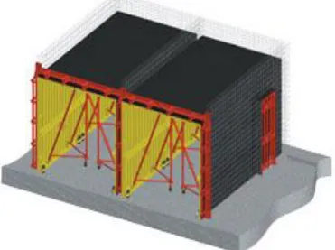 Figure 2: Tunnel form work for wall and slab 