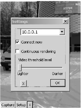 Figure 4. User interface of the client program.