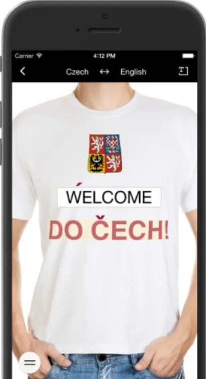 Figure 2. Visual text translation 