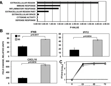 FIG 1 Differential innate immune responses after infection with two different circulating IAV H3N2 viruses