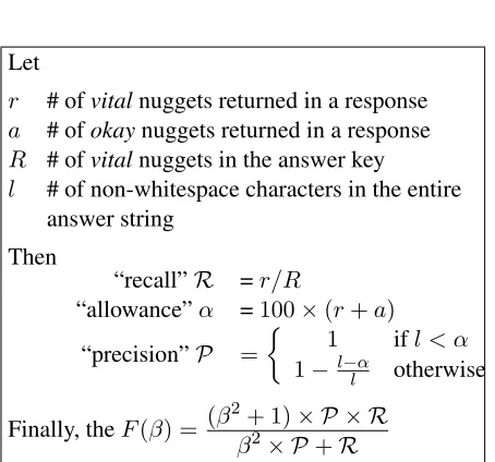 Figure 2: The “answer key” to a relationship question.