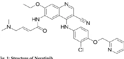 Fig. 1: Structure of Neratinib 