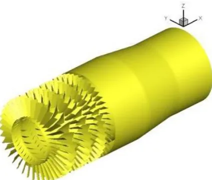Fig. 3: Partial mesh views for the first rotor 