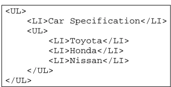 Figure 2: An example of HTML documents