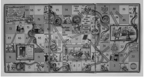 FIGURE 1.2 Snakes and ladders board game. Designed in England and manu-factured in Germany, c.1900