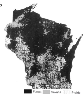 Figure 2b. Subjective landscape classification of Wisconsin based on Finley (1976): Structural composition.