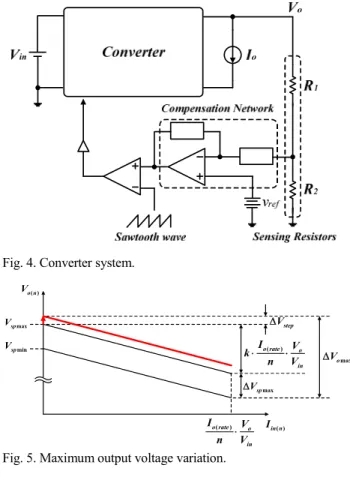 Fig. 3 shows the basic operation principle of the proposed  method.  The  output  voltage  set-point  of  module  1  is  higher  than that of module 2, therefore module 1 supplies the entire  load current before its current reaches I set1 