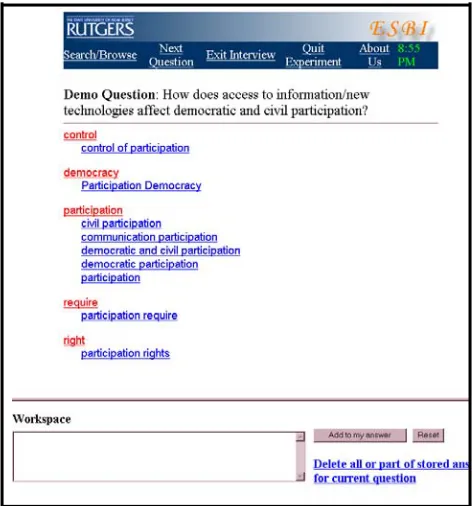 Figure 1: ESBI Screen shot  