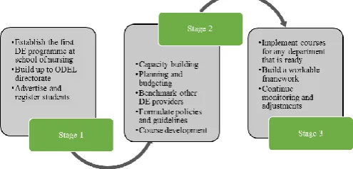 Figure 2: Process of DE Establishment at WU 