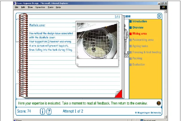 Figure 6-4. Once the student completes the inspection of a section of the facility, he receives feedback on  his performance