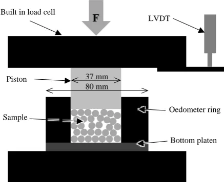 Figure 1. Schematic of 1D compression experiment. 