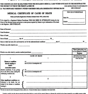 Figure 1: Sample medical certificate of cause of death  