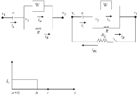 Figure 2. Battery charging, discharging circuit, and charging current profile 