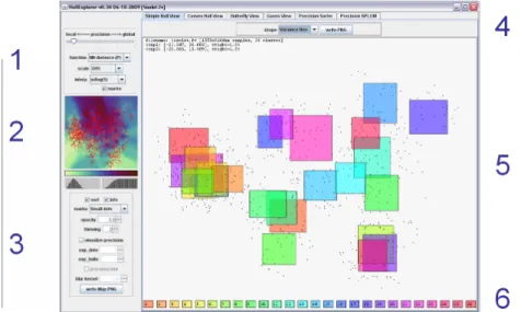 Figure 6. Our projection precision visualization system allows to explore many different views on a given data set.