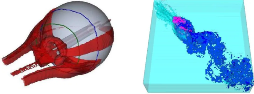 Figure 6: General integral line based approaches (from left to right): streamline predi- predi-cates [SS06] and pathline predipredi-cates [SGSM07].