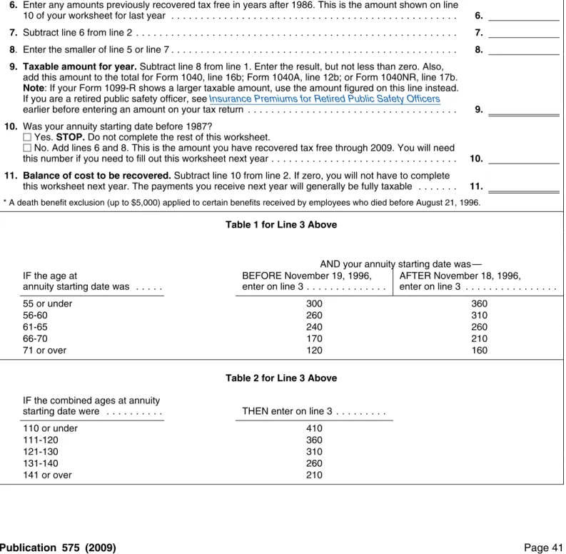 Table 1 for Line 3 Above