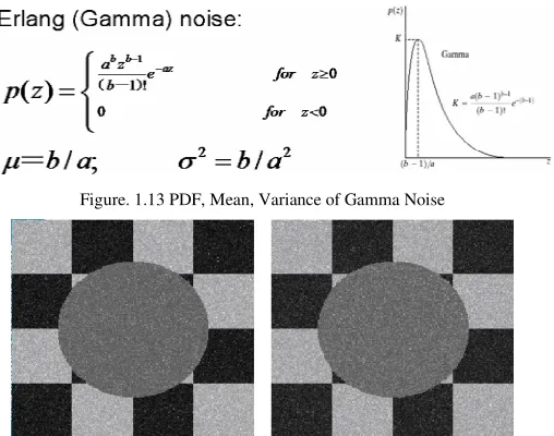 Fig ure .  1  .1  3  PDF, Mean, Variance of Gamma Noise   