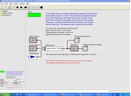 Figure 6.1.1: Screenshot of a Signal Processing Workflow in the Ptolemy II environment 