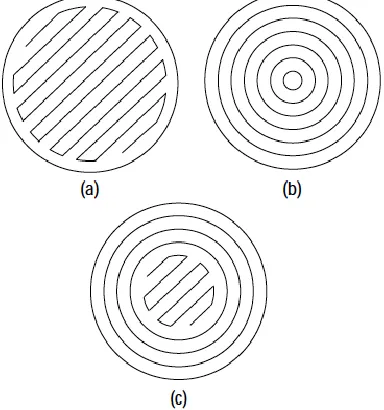 Figure 2.1. 2 Difference in the raster fill approach [Agarwala, 1996] 