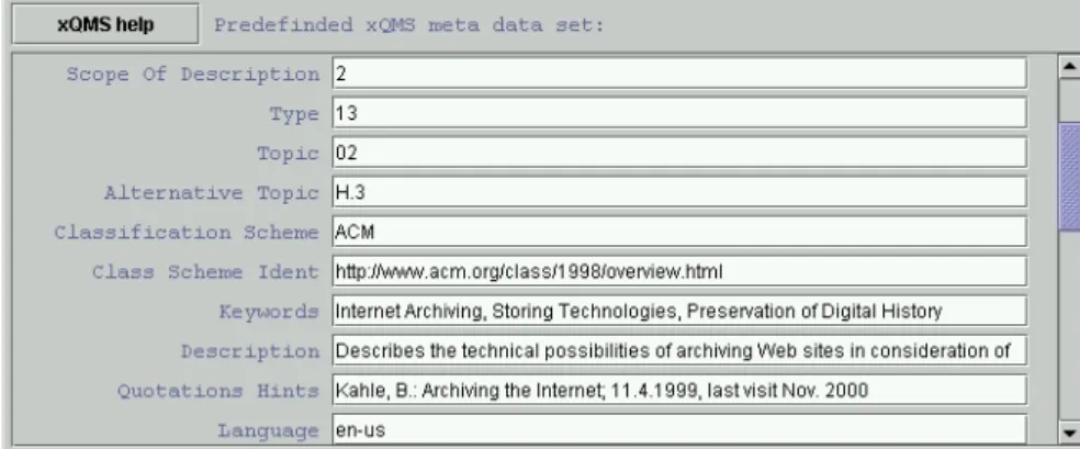 Figure 1. Web resource metadata editing form