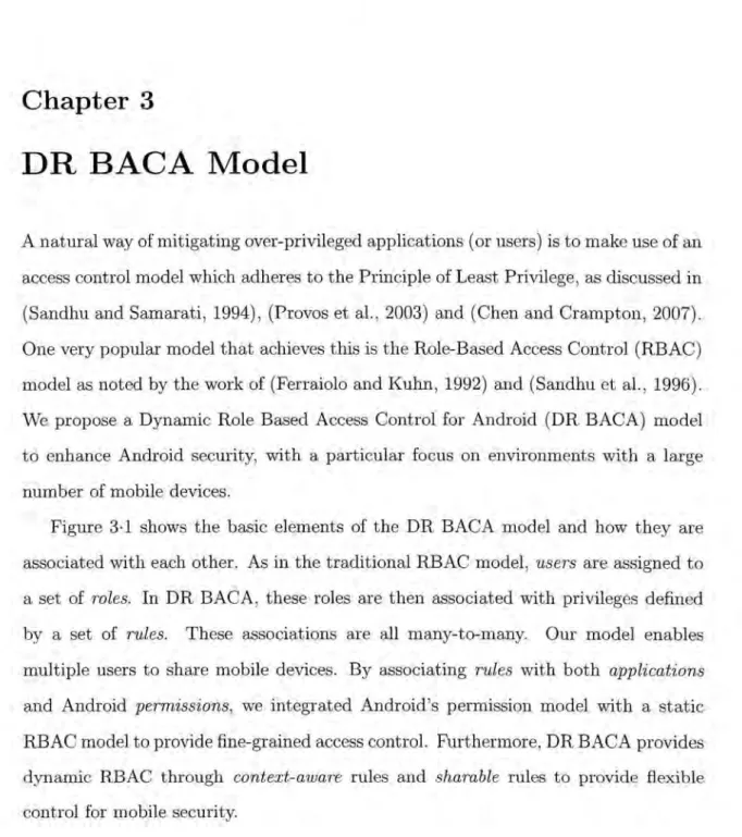 Figure  3·1  shows  the  basic  elements  of  the  DR  BACA  model  and  how  they  are  associated with each other