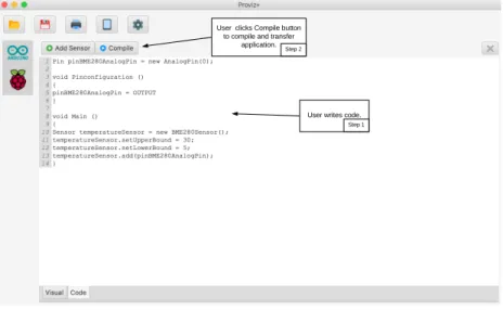 Figure 4.3: Code-based programming tool.