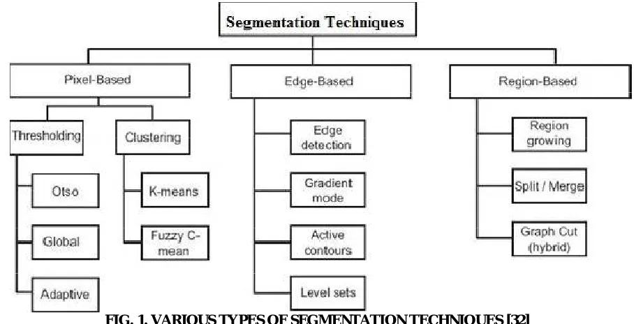 FIG. 1. VARIOUS TYPES OF SEGMENTATION TECHNIQUES [32]
