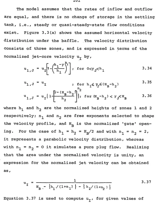 Figure 3.3 (a) shows the assumed horizontal velocity 