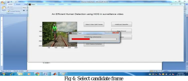 Fig 4: Select candidate frame 