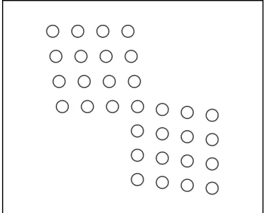 Figure 6: Slice 1 with resolution insert and hole array pairs indicated.