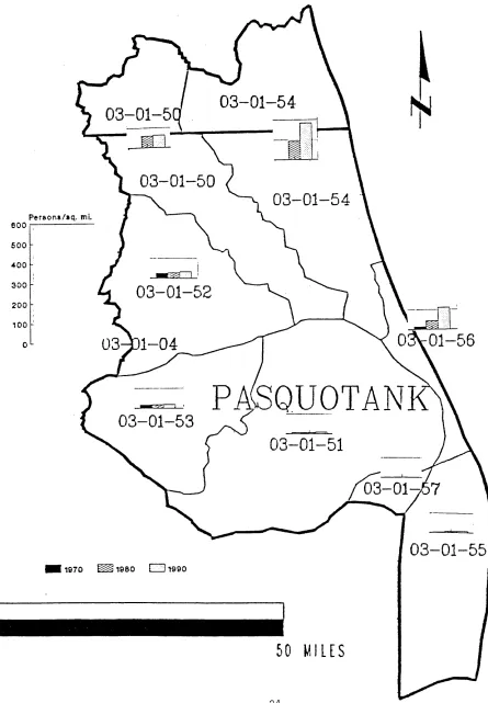 Figure 8. Pasquotank Basin Population Densities 