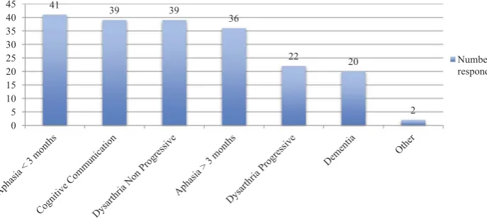 Figure 1. Number of respondents working with a client group.