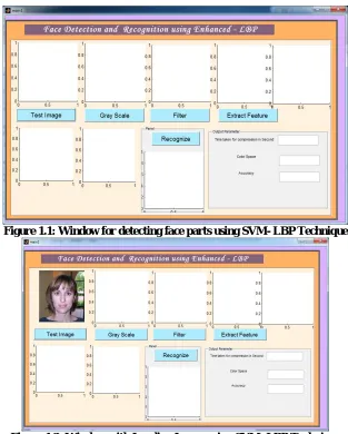 Figure 1.1: Window for detecting face parts using SVM- LBP Technique  