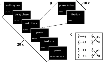 Figure 3. Experimental design of the conﬂict adaptation paradigm. This ﬁgure describesand task set (response rule 1 vs