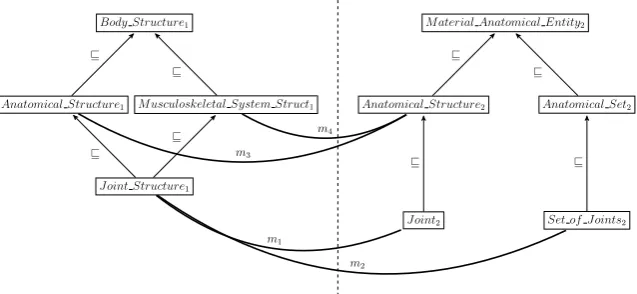 Fig. 1. Example of mappings leading to subsumption and equivalence conserva-tivity violations